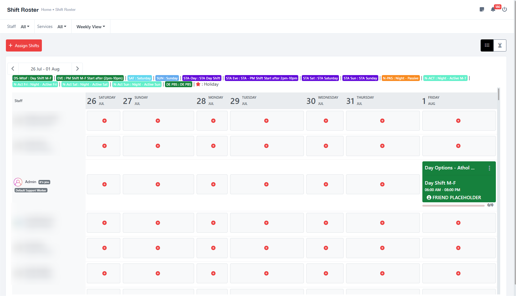 Rostering - Shift Planning
